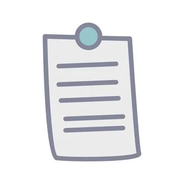 Pinned Note Icon Illustrazione stock