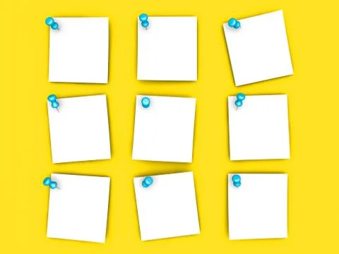 Pinned paper notes イラスト素材
