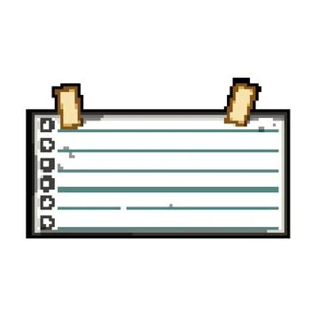 To pinned paper notes pixel art vector illustration イラスト素材