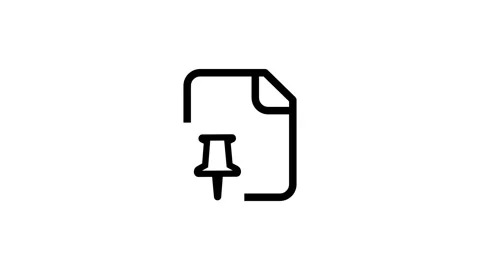Pinned Sticky Document Icon Stock Footage 335591673
