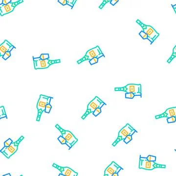 Pinot grigio white wine vector seamless pattern 스톡 일러스트