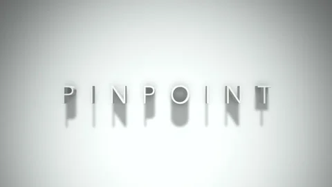 Pinpoint 3D title animation with shadows on a white background Stock Footage 297387529