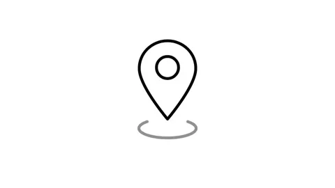 Pinpoint location icon animation. Location icon. Icon animation. Stock Footage 313488132