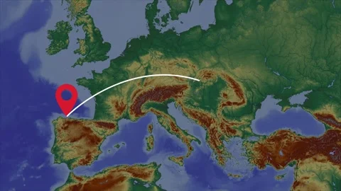 Pinpoint location marker on 3D rendered globe highlighting Vídeo Stock 342952831