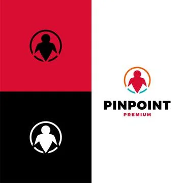 Pinpoint person icon vector logo template illustration design Stock Illustration