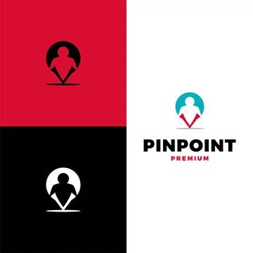 Pinpoint person icon vector logo template illustration design Stock Illustration