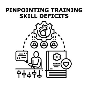Pinpointing training skill deficits for employee development Stock Illustration