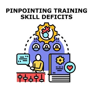 Pinpointing training skill deficits for employee development Stock Illustration