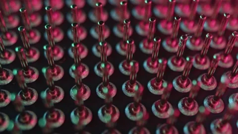 Pins of computer CPU or central processor unit Stock Footage 156855765