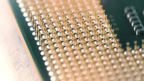 Pins of computer CPU or central processor unit 写真素材