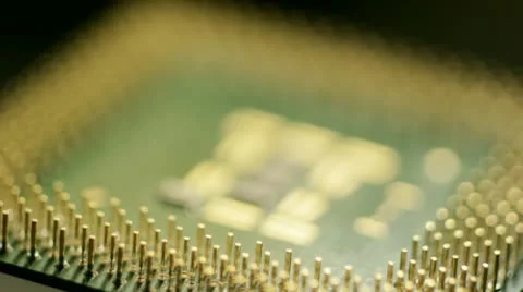 Pins of computer processor Stock Footage 10795382