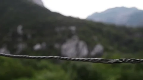 Pins on a rope for drying washed clothes. 스톡 동영상 54768293
