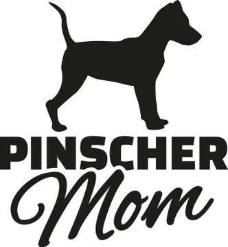 Pinscher Mom Stock Illustration