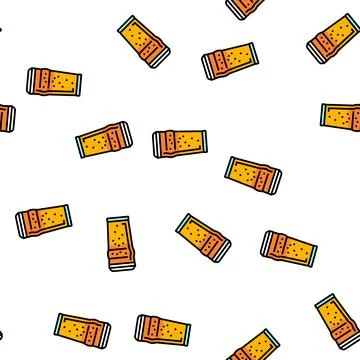 Pint beer drink vector seamless pattern イラスト素材