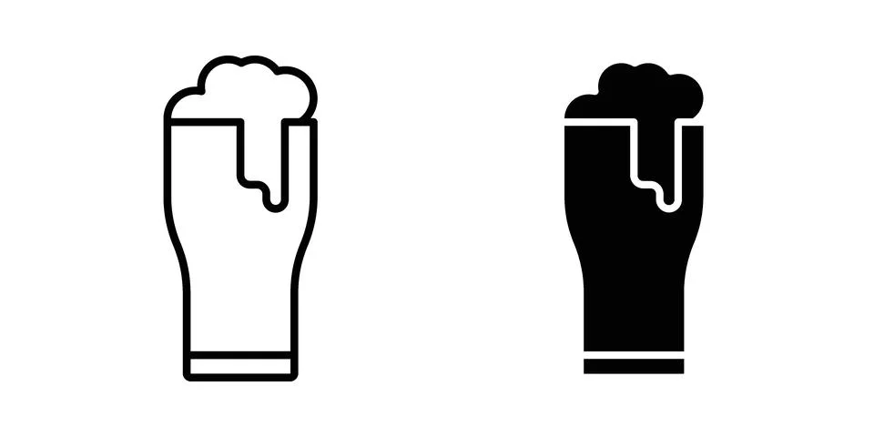Pint of beer icon vector design. EPS10 Stock Illustration