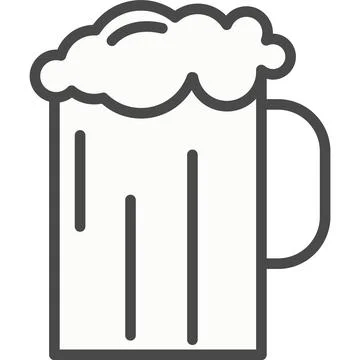 Pint of beer vector icon Stock Illustration