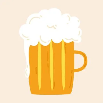 Pint of beer vector illustration. Icon for web, mobile, modern minimalistic.. Stock Illustration
