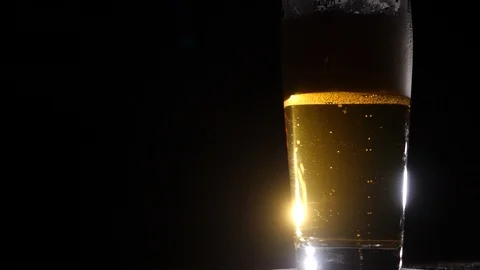 Pint of light beer Stock Footage 122846152