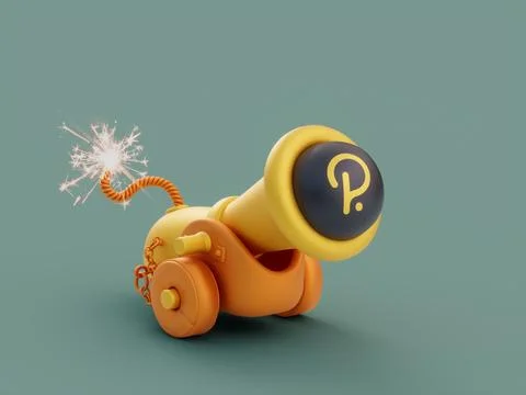 Pinterest cannon wheels siege attack defense weapon social media marketing 3d Stock Illustration