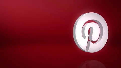 Pinterest Icon Text Background Stock Footage 72520800