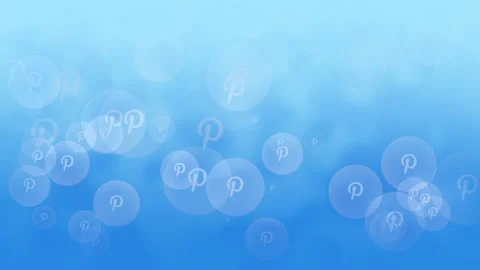 Pinterest icons pattern on network background Stock Footage 221303545