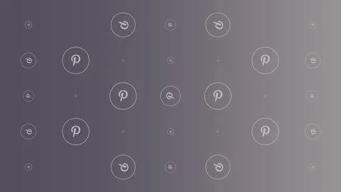 Pinterest icons pattern on network background Stock Footage 255962899