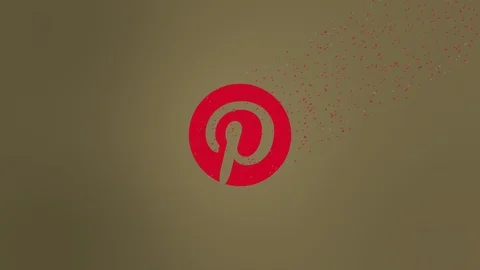 Pinterest Logo Wind Dissolve Stock Footage 105370118