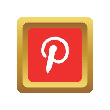 Pinterest social icon Stock Illustration