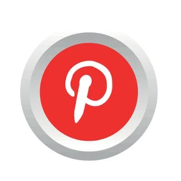 Pinterest social logo Stock Illustration