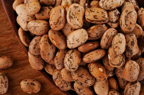 Pinto bean on spoon Stock Photos