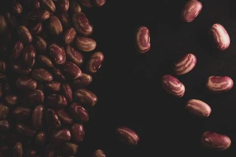 Pinto beans macro close up Stock Photos