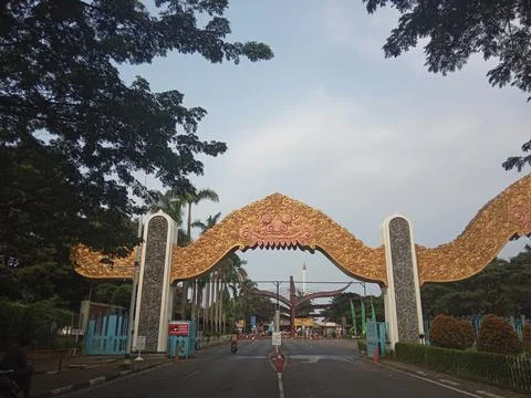 Pintu 1, Satu, Gate One Taman Mini Indonesia Indah, TMII, Stock Photos