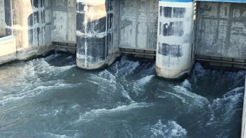 Pintu Bendungan Sungai8 Stock Footage 344729064