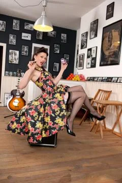 Pinup lady Stock Photos