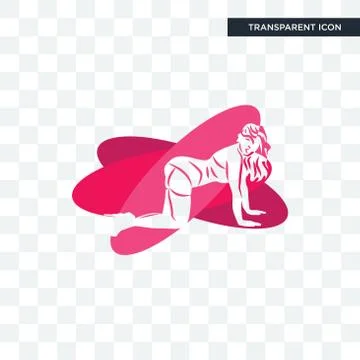 Pinup vector icon isolated on transparent background, pinup logo design Free Stock Illustration