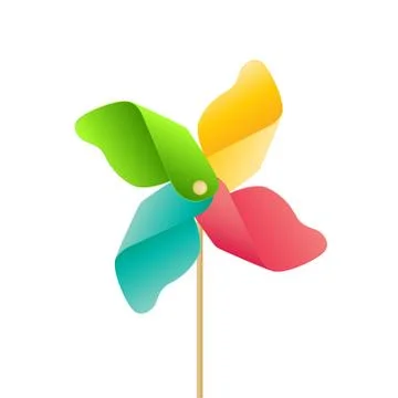 Pinwheel isolated on white Stock Illustration