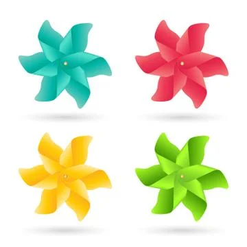 Pinwheel isolated on white Stock Illustration