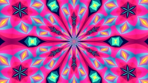 Pinwheel kaleido flat regular Stock Footage 97552766