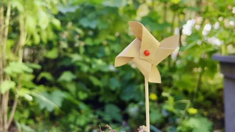 Pinwheel paper craft. Stock Footage 243786770