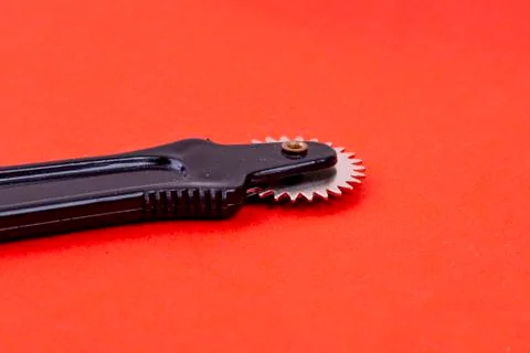 Pinwheel on red background Stock Photos