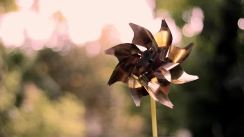 Pinwheel rotate within wind. natural footage clip Stock Footage 244528323