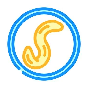 Pinworm parasite color icon vector illustration Stock Illustration