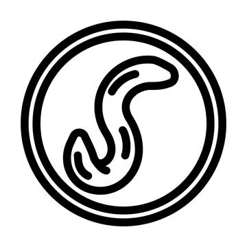 Pinworm parasite line icon vector illustration Stock Illustration