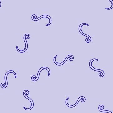 Pinworm parasite line seamless pattern Stock-Illustration
