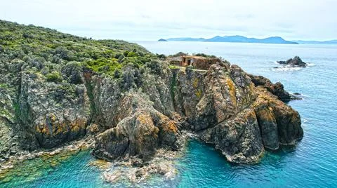Piombino Cliffside Stock Photos