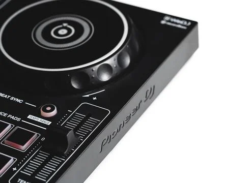 Pioneer Digital DJ deck controller for Computer and Tablet, Top view. Stock Photos