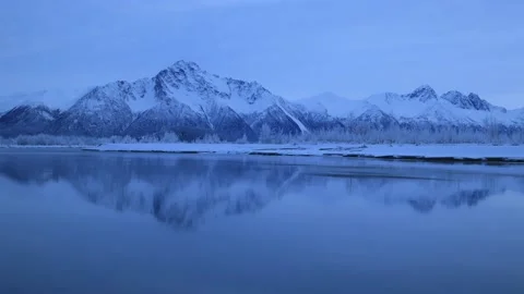 Pioneer Peak Reflection Time-lapse Stock Footage 214522797
