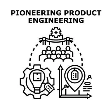 Pioneering product engineering development vector illustration Stock Illustration