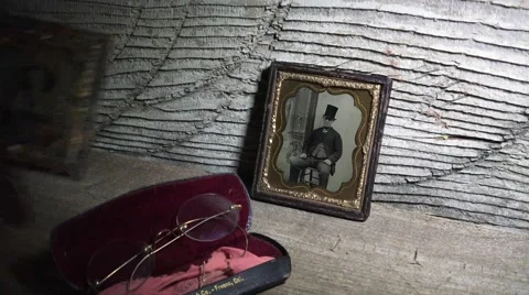 Pioneers photo frames Stock Footage 45427870