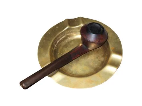 Pipe and Ashtray. Stock Photos